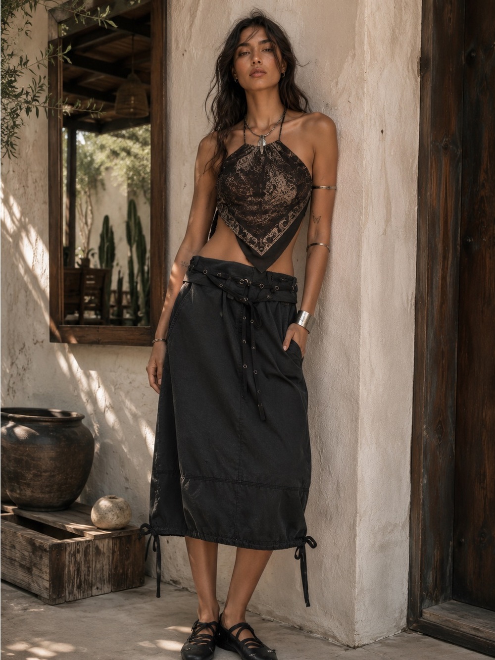 Free people Margaux Midi skirt
